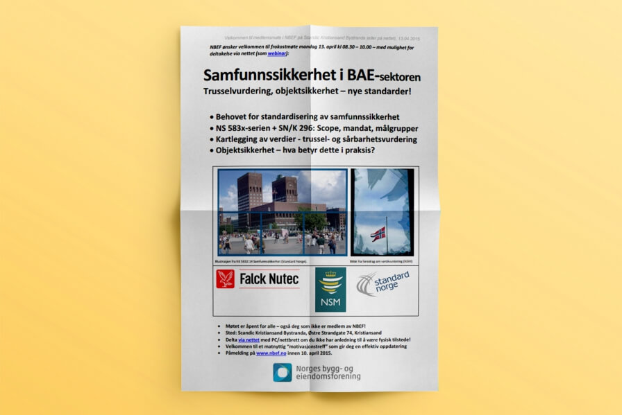 Haakon Rasmussen represents Arkitektbedriftene i Norge for new norwegian standard