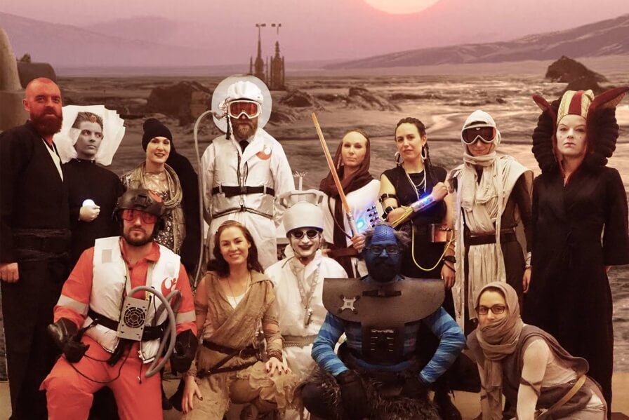 3RW crew is ready for the Mos Eisley Cantina party at 3RW