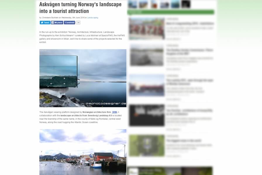 Our projects along the tourist road exhibited at gallery SpazioFMG in Milan, under the amazing eye of photographer Ken Schluchtmann