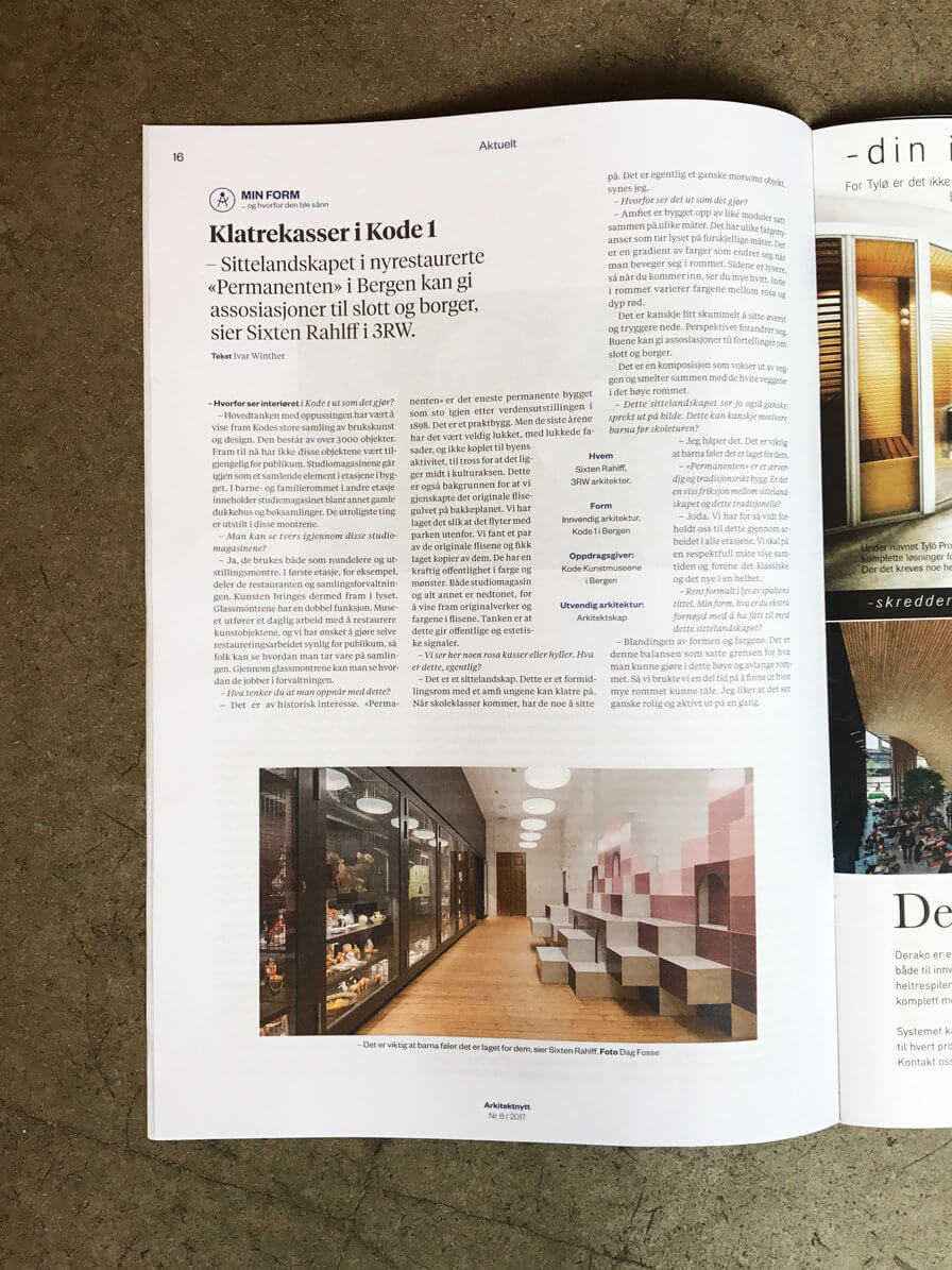 Sixten Rahlff interview about KODE 1 on Arkitektnytt